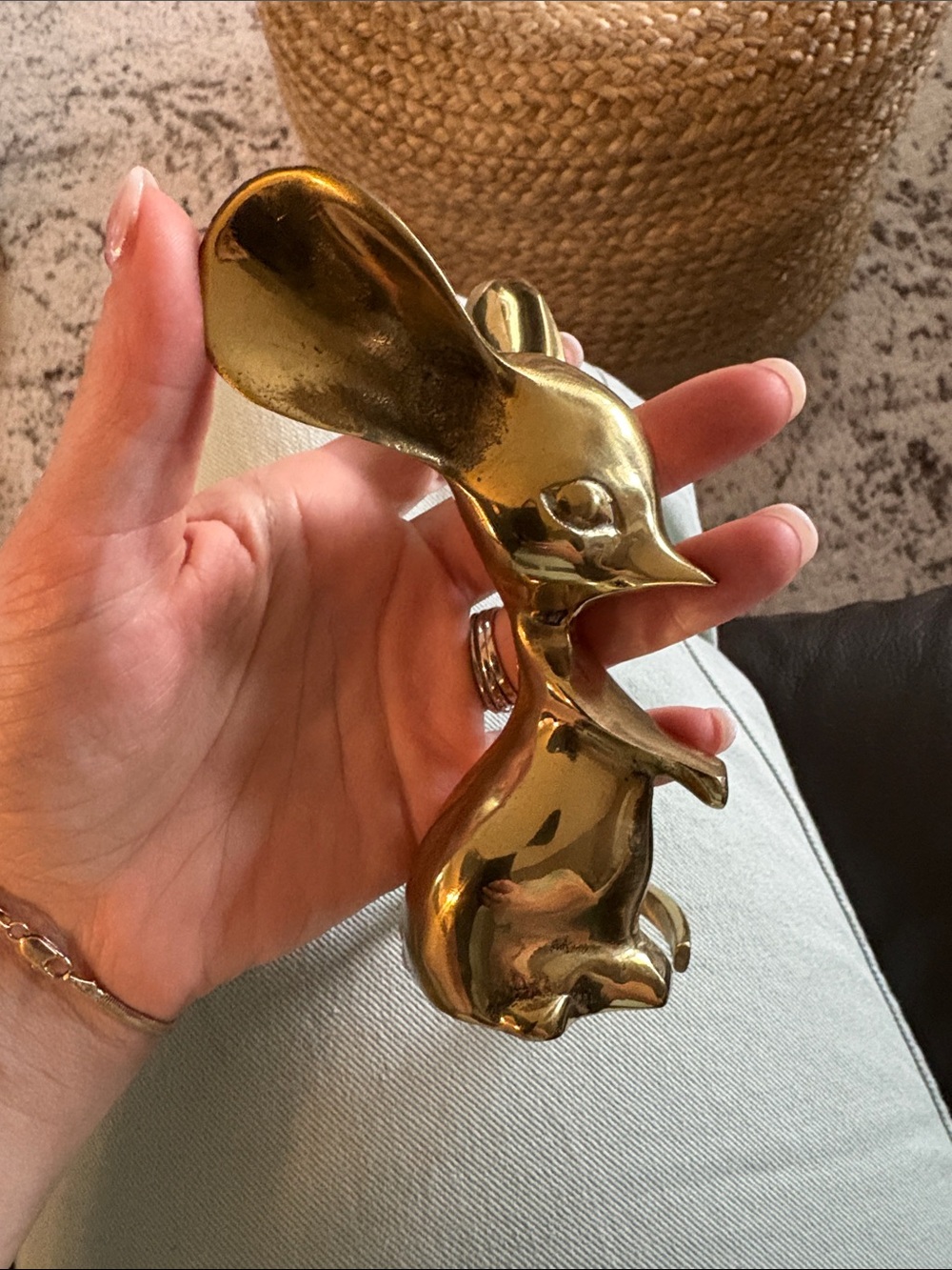 Vintage Brass mouse Figurine